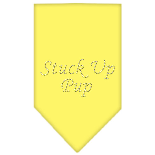 Stuck Up Pup Rhinestone Bandana Yellow Small